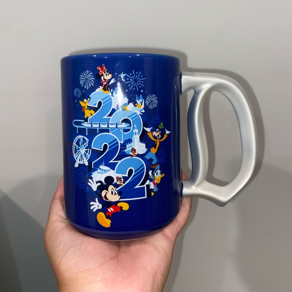 NWT Disneyland 2022 Blue Mug with D handle